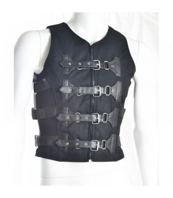Gothic Cyber Look Vest Men Punk Rock Vest With Buckles Goth Cyber west